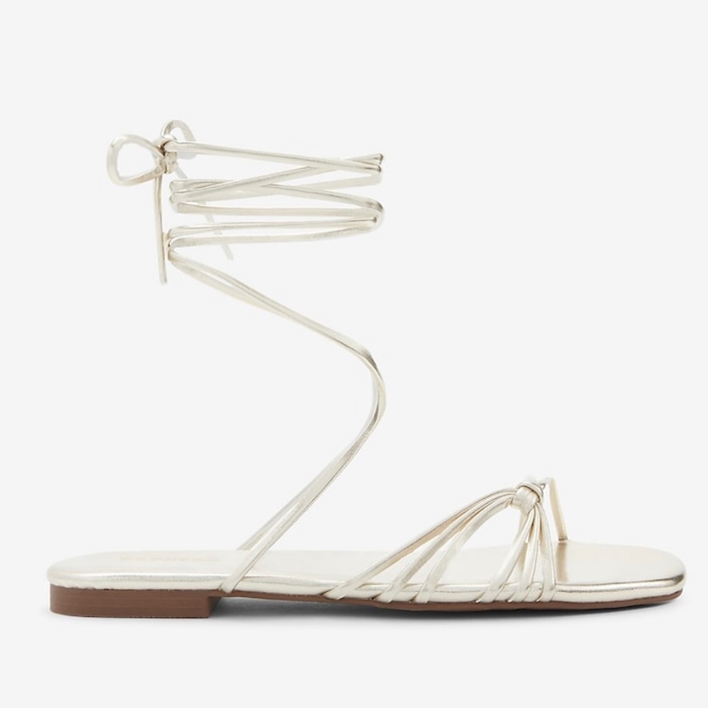 NWT Strappy Tie-up Sandals